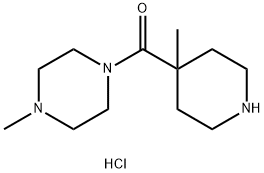 Methanone, (4-methyl-1-piperazinyl)(4-methyl-4-piperidinyl)-, hydrochloride (1:2) 结构式