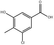 Benzoic acid, 3-chloro-5-hydroxy-4-methyl- 结构式