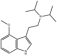1H-Indole-3-ethanamine, 4-methoxy-N,N-bis(1-methylethyl)- 结构式