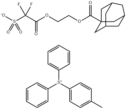 SULFONIUM, (4-METHYLPHENYL)DIPHENYL-, SALT WITH 2-[(2,2-DIFLUORO-2-SULFOACETYL)OXY]ETHYL TRICYCLO[3. 结构式