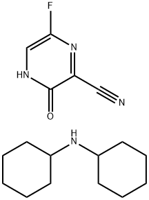 6-氟-3-羟基-2-氰基吡嗪二环己胺盐 结构式