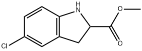 5-氯-2,3-二氢-1H-吲哚-2-甲酸甲酯 结构式