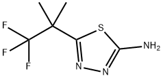 5-(1,1,1-三氟-2-甲基丙-2-基)-1,3,4-噻二唑-2-胺 结构式