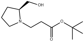 (S)-3-(2-(羟甲基)吡咯烷-1-基)丙酸叔丁酯 结构式