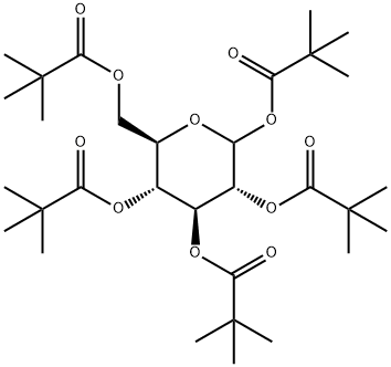 D-Glucopyranose, 1,2,3,4,6-pentakis(2,2-dimethylpropanoate) 结构式