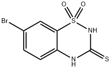 7-溴-2H-苯并[E][1,2,4]噻二嗪-3(4H)-硫酮1,1-二氧化物 结构式