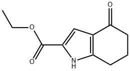 4-氧代-4,5,6,7-四氢-1H-吲哚-2-羧酸乙酯 结构式