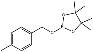 1,3,2-Dioxaborolane, 4,4,5,5-tetramethyl-2-[(4-methylphenyl)methoxy]- 结构式