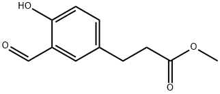 甲基3-(3-甲酰基-4-羟苯基)丙酸酯 结构式