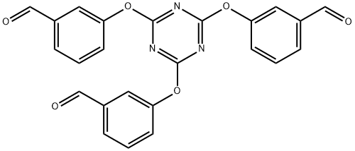 Benzaldehyde, 3,3',3''-[1,3,5-triazine-2,4,6-triyltris(oxy)]tris- 结构式