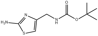 叔丁基N-[(2-氨基-1,3-噻唑-4-基)甲基]氨基甲酸酯 结构式