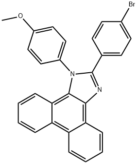 2-(4-溴苯基)-1-(4-甲氧基苯基)-1H-菲并[9,1-D]咪唑 结构式
