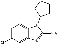 5-chloro-1-cyclopentyl-1H-benzo[d]imidazol-2-amine 结构式