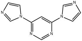 4,6-二(1H-咪唑-1基)嘧啶 结构式
