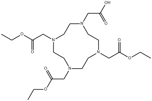 1,4,7,10-Tetraazacyclododecane-1,4,7,10-tetraacetic acid, 1,7,10-triethyl ester 结构式