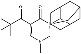 2-[(dimethylamino)methylene]-
4,4-dimethyl-3-oxo-N-tricyclo[3.3.1.13,7]dec-2-yl-Pentanamide 结构式