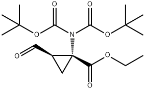 乙基酯,(1R,2R) -环丙基羧酸,1- [BIS [(1,1-二甲基乙氧基)羰基]氨基] -2-甲基酯 结构式