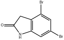 4,6-二溴二氢吲哚-2-酮 结构式