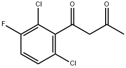 1-(2,6-二氯-3-氟苯基)丁烷-1,3-二酮 结构式