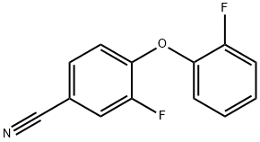 3-氟-4-(2-氟苯氧基)苄腈 结构式