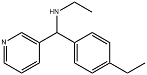 乙基[(4-乙基苯基)(吡啶-3-基)甲基]胺 结构式