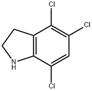 4,5,7-三氯二氢吲哚 结构式