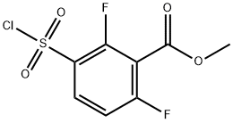 3-(氯磺酰基)-2,6-二氟苯甲酸甲酯 结构式