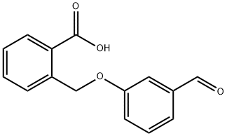 2-(3-甲酰基苯氧基甲基)苯甲酸 结构式
