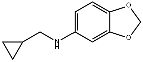 N-(环丙基甲基)苯并[D][1,3]二氧戊环-5-胺 结构式