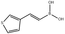 B-[(1E)-2-(3-噻吩基)乙烯基]硼酸 结构式