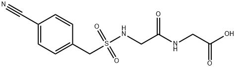 2-{2-[(4-氰基苯基)甲磺酰胺]乙酰胺}乙酸 结构式