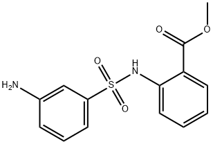 Benzoic acid, 2-[[(3-aminophenyl)sulfonyl]amino]-, methyl ester 结构式
