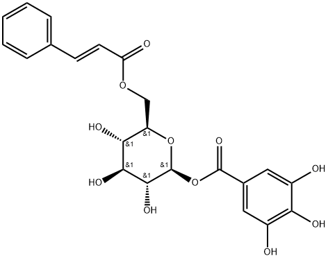 1-O-galloyl-6-O-cinnamoylglucose 结构式