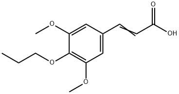 3-(3,5-二甲氧基-4-丙氧基苯基)丙烯酸 结构式