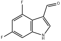 4,6-二氟-1H-吲哚-3-甲醛 结构式