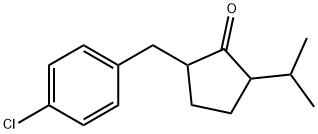CYCLOPENTANONE, 2-[(4-CHLOROPHENYL)METHYL]-5-(1-METHYLETHYL)- 结构式