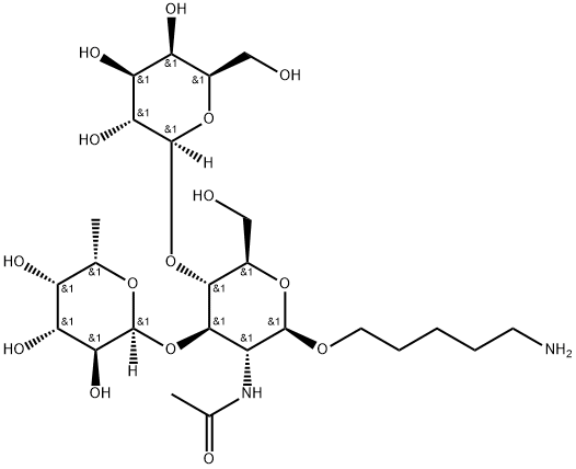 5-Aminopentyl O-6-deoxy-alpha-L-galactopyranosyl-(1-3)-O-[beta-D-galactopyranosyl-(1-4)]-2-(acetylamino)-2-deoxy-beta-D-glucopyranoside