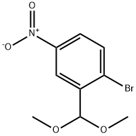 1-溴-2-(二甲氧基甲基)-4-硝基苯 结构式