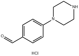 4-哌嗪-1-苯甲醛盐酸盐 结构式