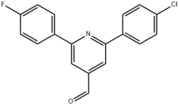 JR-9175, 2-(4-Chlorophenyl)-6-(4-fluorophenyl)pyridine-4-carbaldehyde, 97% 结构式