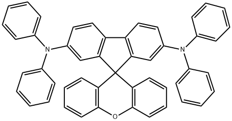 N<SUP>2</SUP>,N<SUP>2</SUP>,N<SUP>7</SUP>,N<SUP>7</SUP>-四苯基螺[芴-9,9'-氧杂蒽]-2,7-二胺 结构式