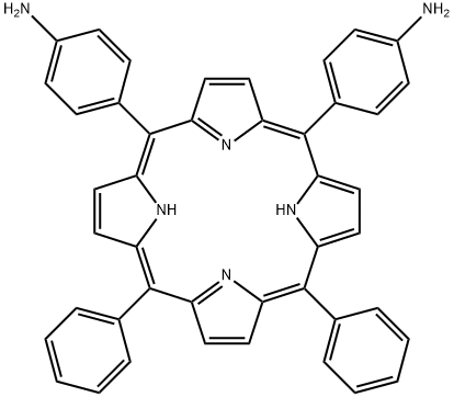 5,10-BIS(4-AMINOPHENYL)-15,20-DIPHENYLPORPHYRIN 结构式