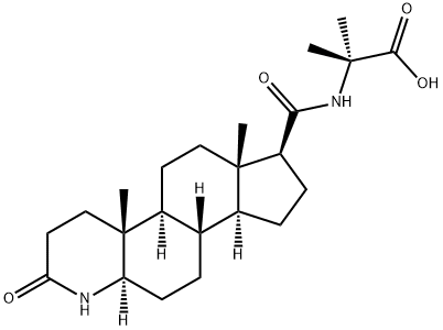 2-((4aR,4bS,6aS,7S,9aS,9bS)-4a,6a-dimethyl-2-oxohexadecahydro-1H-indeno[5,4-f]quinoline-7-carboxamido)-2-methylpropanoic acid 结构式