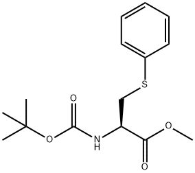 L-Cysteine, N-[(1,1-dimethylethoxy)carbonyl]-S-phenyl-, methyl ester 结构式