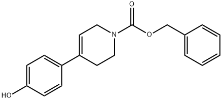 benzyl 4-(4-hydroxyphenyl)-3,6-dihydropyridine-1(2H)-carboxylate 结构式