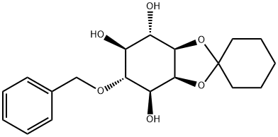 1,2-O-Cyclohexylidene-4-O-(phenylMethyl)-D-Myo-inositol 结构式