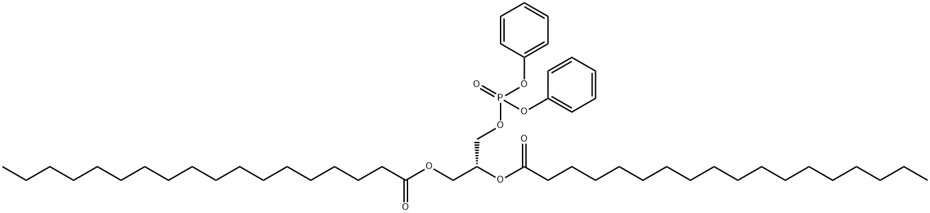 Octadecanoic acid, 1-[[(diphenoxyphosphinyl)oxy]methyl]-1,2-ethanediyl ester, (R)- (9CI) 结构式