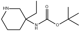 N-BOC-3-乙基哌啶-3-胺 结构式