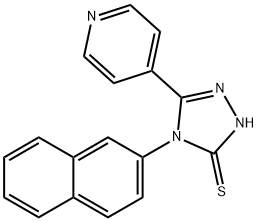 3H-1,2,4-Triazole-3-thione, 2,4-dihydro-4-(2-naphthalenyl)-5-(4-pyridinyl)- 结构式