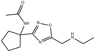 Acetamide, N-[1-[5-[(ethylamino)methyl]-1,2,4-oxadiazol-3-yl]cyclopentyl]- 结构式